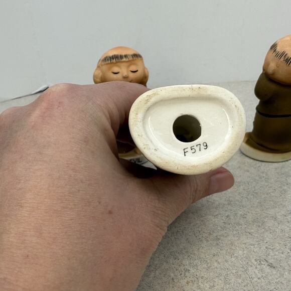 Vintage Set of 3 NORCREST Friars Munks No Evil - See Hear‎ Speak F579 Japan - Picture 8 of 9